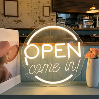 Enseignes LED néon personnalisées télécommandées pour ouvertures de magasins, attrayantes pour les boutiques et les bureaux, enseigne ouverte néon