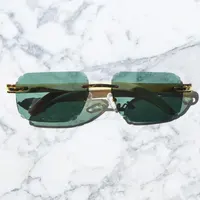 Luxury Designer Retro Millionaire Sunglasses Square Punk Rock Hip Hop Black  Pink Green Sun Glasses Men Women Gafas De Sol