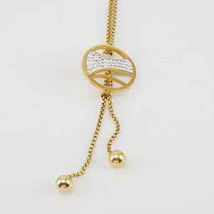 Zogxin Moon Pendant Necklace 18K Gold Plated Stainless Steel Chain With Star Charm Long Necklace For Women Fashion Jewelry - Product Image 5