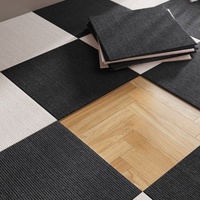 Tapis de sol auto-adhésif en polyester côtelé lavable pour chambre