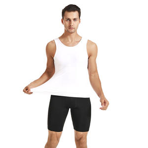 Camiseta de compresión deportiva para hombres, chaleco <span class=keywords><strong>moldeador</strong></span> de cuerpo con sensación fresca, reafirmante de barriga de tiburón, para ocultar ginecomastia - Product Image 5