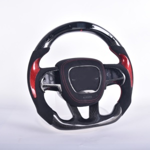 Volant en fibre de carbone de mise à niveau de l'apparence pour Dodge Charger RT Challenger Durango <span class=keywords><strong>SRT</strong></span> 392 Jeep Cherokee <span class=keywords><strong>Trackhawk</strong></span> - Product Image 6