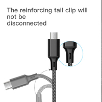 Câble de charge rapide USB tressé en nylon certifié CE RoHS de haute qualité 1-3M 2.4A pour iPhone, ordinateur et lecteur de codes-barres