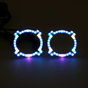 Anneau <span class=keywords><strong>de</strong></span> Halo RGB Chasing 80mm X avec contrôleur <span class=keywords><strong>de</strong></span> dent bleue pour phares Toyota - Product Image 4