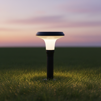 Lampe solaire carrée en aluminium pour jardin, éclairage de pelouse extérieur étanche à LED avec batterie et prise secteur pour cour et jardin