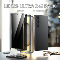 Pack pour S25 Ultra : Protection d'écran anti-espion et protection d'objectif d'appareil photo en verre trempé 9H, 0,15 mm, facile à poser