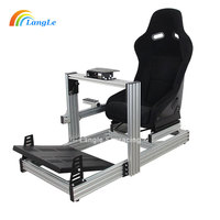 Nuevo Diseño de Marco de Perfil de Aluminio Negro Moza R5, Volante de Carreras, Plataforma de Simulación de Carreras, Simulador de Conducción de Automóviles y Aviones, Volante Fanatec para Simulación de Carreras Dd