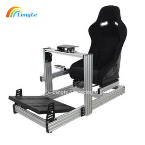 Nouvelle conception de cadre en profilé d'aluminium noir Moza R5, volant de course Sim Racing Rig, conduite automobile, avion, <span class=keywords><strong>Fanatec</strong></span> Racing Sim Dd <span class=keywords><strong>Wheel</strong></span> - Product Image 2