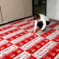 Modèles d'avertissement d'impression personnalisés d'usine Film de protection de sol conducteur ESD pour ateliers électroniques