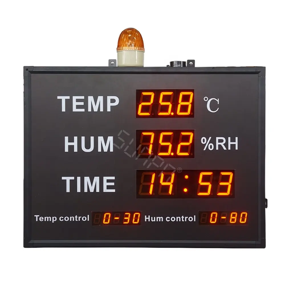 Wholesale Customizable Large Digital Temperature Humdity Display Board with Data Clock