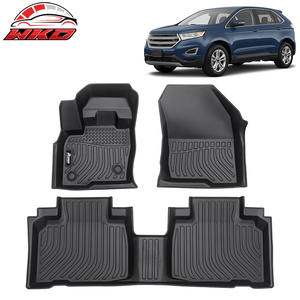 Tapis de sol 3 pièces toutes saisons pour Ford Edge 2015-2024, 5 places, revêtement en tapis - TPE 3D moulé, imperméable - Product Image 1