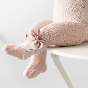Collants <span class=keywords><strong>de</strong></span> Style espagnol pour bébé, en coton peigné, en maille respirante pour nouveau-né, collants <span class=keywords><strong>fantaisie</strong></span> pour bébé fille - Product Image 4