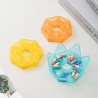 Mini Organisateur de Pilules Hebdomadaire Portable, Boîte de Rangement de Médicaments 7 Jours, Étui Distributeur de Comprimés Compact, Conteneur à Compartiments Individuels