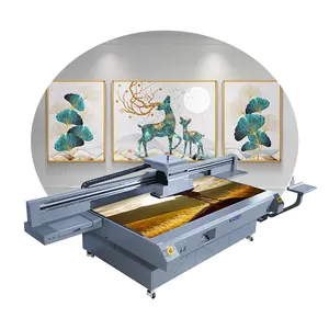 2.5*1.2m Best Price Fortune UV Printer Metal Wood Glass Ceramic Printing LED UV Flatbed Printer