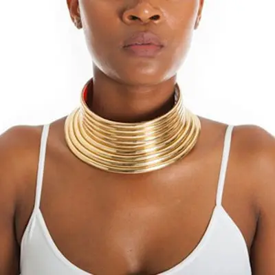 HSD-08 toptan moda kısa boyun takı kızlar etnik kadınlar afrika geniş deri kolye gerdanlık