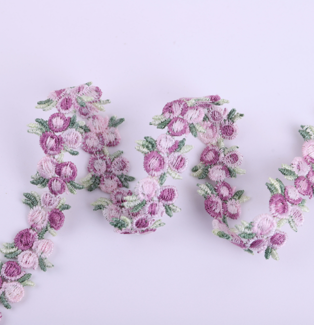 High Grade 2cm Polyester Embroidered Lace
