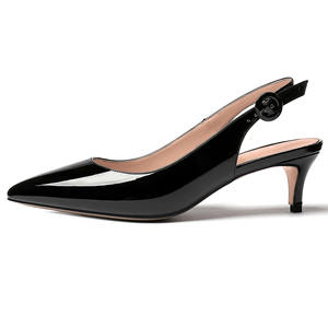 Alta qualità donna estate Kitten <span class=keywords><strong>tacco</strong></span> <span class=keywords><strong>basso</strong></span> sandali comodi a punta chiusa cinturino alla caviglia da donna <span class=keywords><strong>scarpe</strong></span> eleganti per feste grossista - Product Image 3