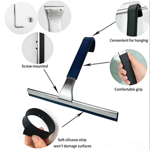 CF Nuovo Arrivo Tergivetro Moderno Minimalista con Design Sospeso - Pulitore Vetri Nero Anti-Graffio per <span class=keywords><strong>Bagno</strong></span> e Cucina - Product Image 4