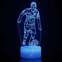 Joueur de football Led veilleuse couleur changeante lampe de nuit Sport Football capteur tactile bébé lampe de couchage