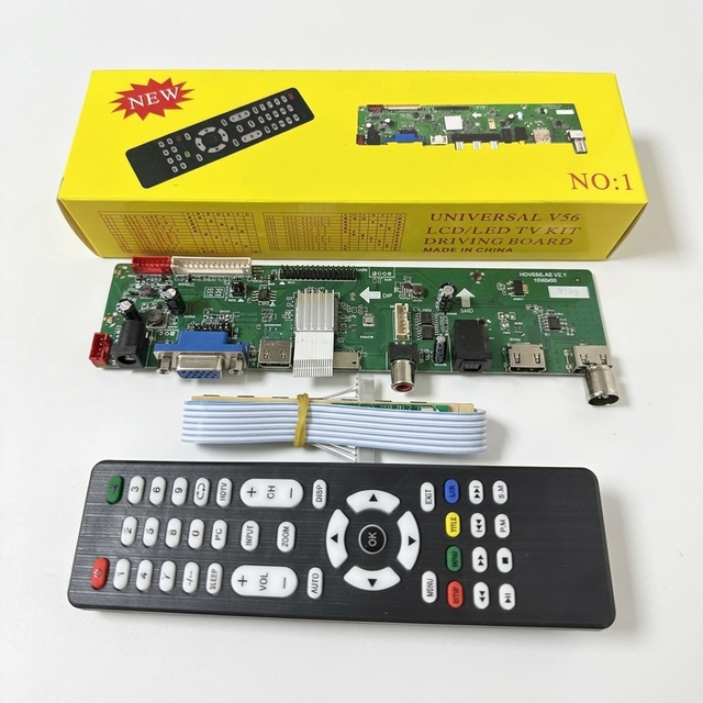 LCD TV AV Mainboard Model V56-Universal TV Driving Board Export to India Egypt Africa Market Made in China