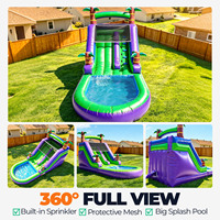 Toboggan aquatique gonflable en PVC durable 21x9x12FT pour extérieur, jardin, utilisation sèche ou humide, pour adultes, enfants, événements familiaux, fêtes / location commerciale