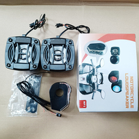 Haut-parleur de moto 12-80V universel, son HiFi, système audio stéréo pour moto, système d'amplification audio résistant aux intempéries, haut-parleur de guidon