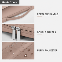 Housse pour ordinateur portable rembourrée, personnalisable avec logo OEM, avec poignée et poche avant pour ordinateur portable de 13, 14, 15 et 16 pouces