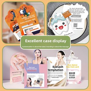 Vales de prueba promocionales de papel estucado con impresión UV, tarjetas de inscripción personalizadas para clases de arte y caligrafía - Product Image 2