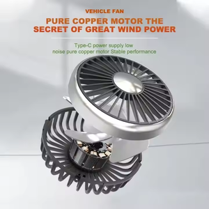 2024 nuova ventola di ventilazione per auto <span class=keywords><strong>Mini</strong></span> ventilatore USB con due teste per sedile posteriore auto <span class=keywords><strong>accessori</strong></span> per auto - Product Image 4