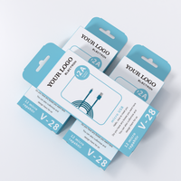 Carton de chargeur de haute qualité personnalisé câble de données emballage de détail carton d'emballage de l'électronique avec crochet