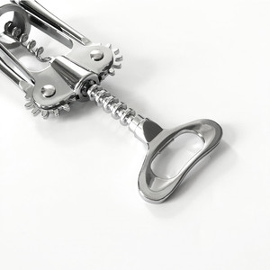 Ouvre-bouteille décapsuleur à double levier chromé, ouvre-bouteille à vin rouge en or rose <span class=keywords><strong>2</strong></span>-en-1, décapsuleur métallique pour bière - Product Image 3