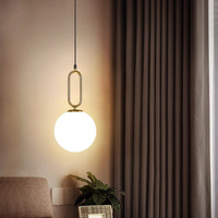 Lustre créatif de style nordique pour restaurant, chambre, bar, comptoir, couloir - Luminaires LED suspendus en fer doré avec variateur d'intensité