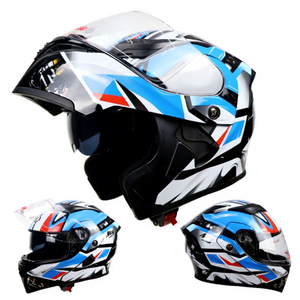 Casco Modulare Integrale HSM Omologato DOT con Doppia Visiera Casque De Moto Flip-up Casco da Moto Altri Accessori per Motociclette - Product Image 1