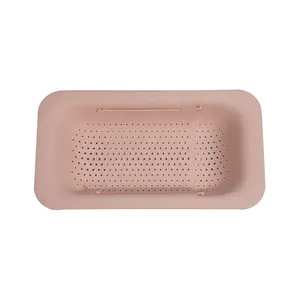 Panier à passoire rétractable pour évier-Panier de rangement pour le drainage des légumes pour la cuisine en plastique 100pcs