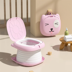 Siège de toilette pliable en plastique pour enfants, idéal pour l'apprentissage de la propreté, toilettes d'urgence pour voiture, <span class=keywords><strong>camping</strong></span>, extérieur et intérieur - Product Image 4