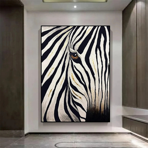 Peintures décoratives personnalisées en gros pour la maison, tableaux d'animaux réalistes peints à la main à l'huile sur toile, art mural pour salon et couloir - Product Image 1