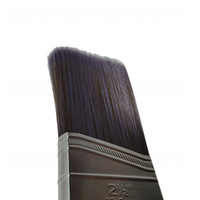 PMS 2.5 pouces violet gris hêtre PBT manche en bois brosse d'angle Latex course couleur Filament synthétique fil biseauté pinceau