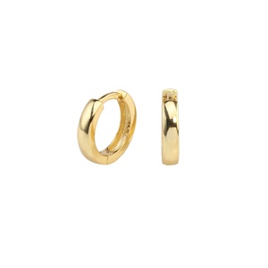 Benutzer definierte Pure Sterling Silber Huggie Ohrringe Klassische 18 Karat vergoldete Ohr stecker mit Zirkon Weihnachts geschenk für Mädchen vom Juwelier - Product Image 3
