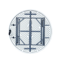 Tables pliantes rondes en HDPE de 4, 5 et 6 pieds, robustes, pour événements, mariages et banquets