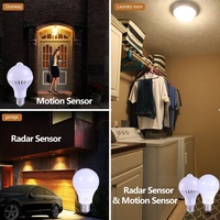 110V 220V E27 B22 3W 5W 7W 9W SKD Sensor de inducción de sonido inteligente infrarrojo PIR Sensor de movimiento bombilla LED, Sensor de movimiento bombilla LED