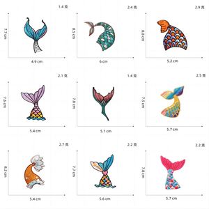 Self Sticker Embroidered Exquisite Mermaid Fish tails Patches for Clothes Bag Decoration - Product Image 3