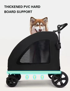 Bunnyhi STC002 büyük köpek arabası evcil hayvan taşıyıcı nefes katlanabilir köpek arabası sepeti Golden <span class=keywords><strong>Retriever</strong></span> evcil hayvan arabası köpek - Product Image 3