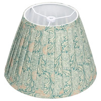 Abat-jour en tissu lin, texture vintage, franges et plis, pour lampe de table ou lustre