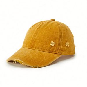 Casquette de baseball vintage déchirée avec logo personnalisé, effet vieilli et délavé, en stock, vente chaude usine - Product Image 5