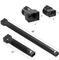 Paquet de 1 rallonge de descente de gouttière noire flexible extensible personnalisée