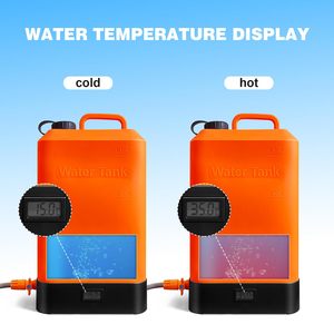 Nouvelle <span class=keywords><strong>Douche</strong></span> de Sécurité Portable pour Camping et Escalade en Extérieur, Réservoir d'Eau PC 15L, Recharge USB, Chauffage <span class=keywords><strong>Solaire</strong></span>, Thermomètre Intégré - Product Image 4
