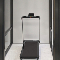 Tapis de course électrique pliable pour entraînement cardio et renforcement musculaire, avec écran LED et table intégrée