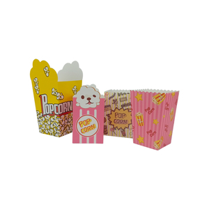 กล่องป๊อปคอร์นพลาสติกลายแถบสีแดงสำหรับเทศกาลคริสต์มาสแพ็คไก่แบบปรับแต่งได้ - Product Image 4