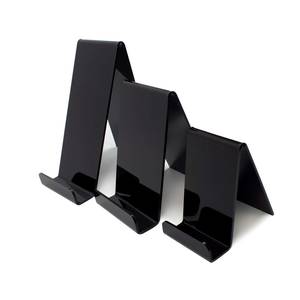 <span class=keywords><strong>Support</strong></span> de <span class=keywords><strong>chevalet</strong></span> d'affichage de livre monobloc en acrylique noir sur mesure plaques de lucite ou <span class=keywords><strong>support</strong></span> de sac à main - Product Image 1
