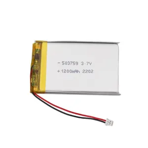 3.7V 1200mAh 4.44Wh 503759 נטענת Lipo סוללה 053759 ליתיום li-פולימר batterie